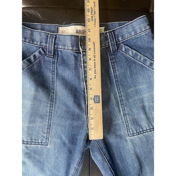 Vintage Y2K GAP Jeans Womens 30x30 Mid Rise Relaxed Straight Army Patch Pockets - Picture 6 of 8